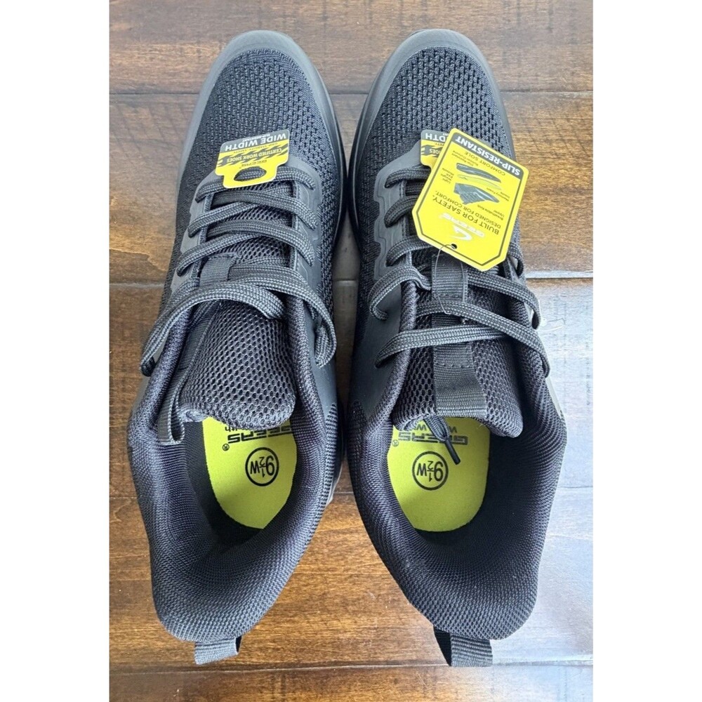 GEERS Mens 9.5 W Work Shoes Black Slip Resistant Air Cushion Sneakers NWOB 5580W - Picture 6 of 11